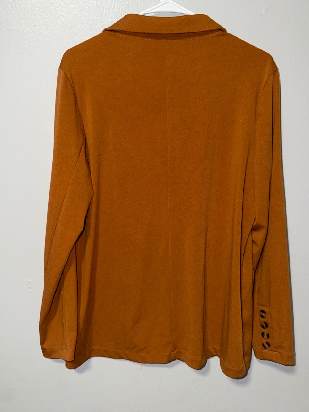 Women's Single-Button Rust Blazer Jacket - Picture 8 of 10